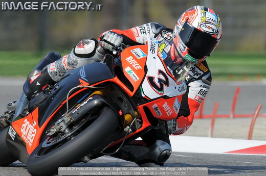 2009-09-26 Imola 1520 Variante alta - Superbike - Qualifyng Practice - Max Biaggi - Aprilia RSV4 Factory